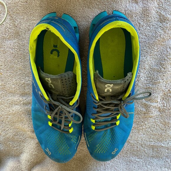 On Running Cloudflow Men’s Running Shoes – Blue/Neon Yellow (Size 10 US / 44 EU) - Picture 2 of 7